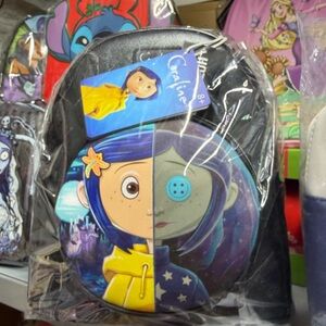 Coraline Split face Iridescent Loungefly backpack NWT